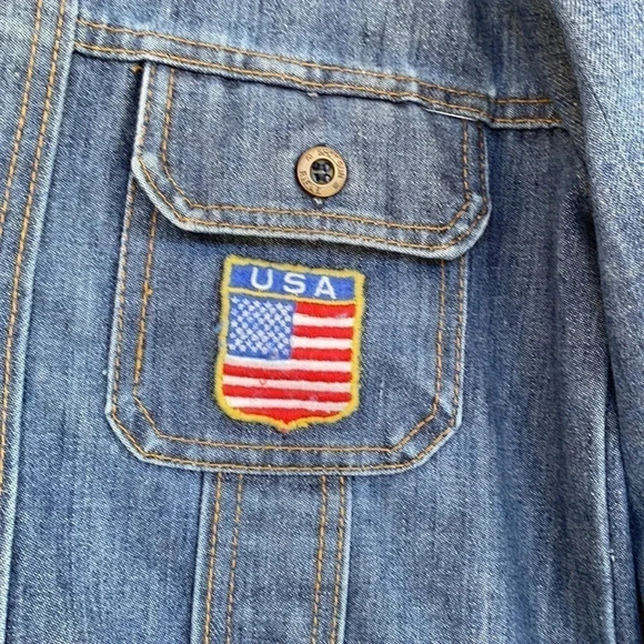 Vintage Denim Jacket With Patches - Picture 10 of 16